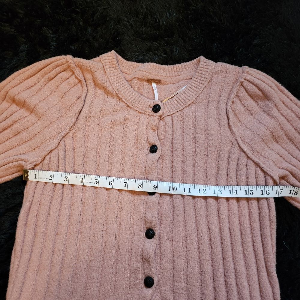 Free People Pink Ribbed Cardigan - Picture 5 of 7